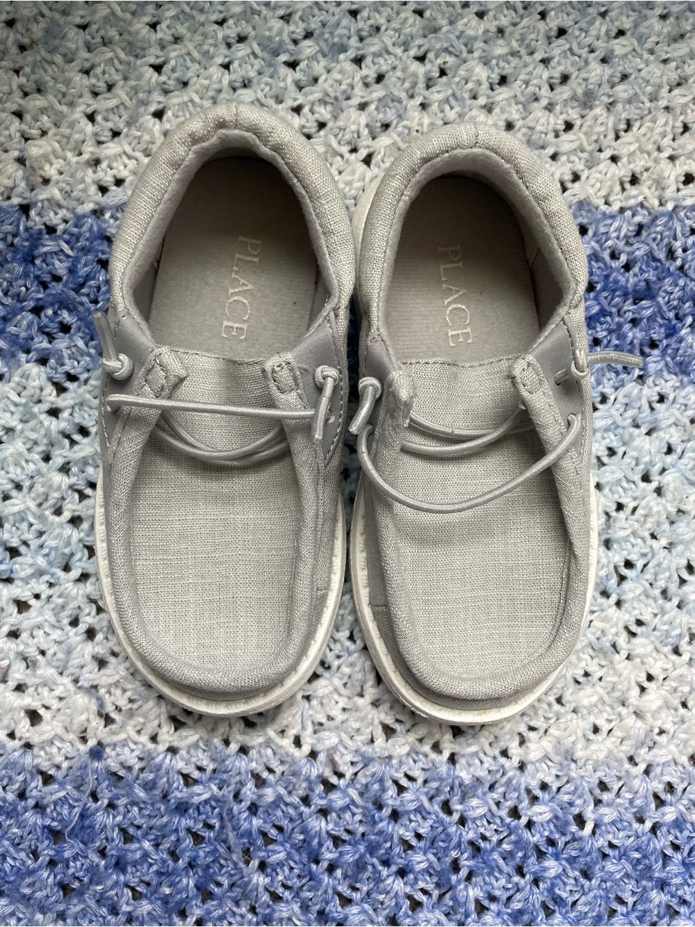 The Children's Place Light Gray Canvas Slip-On Sneakers